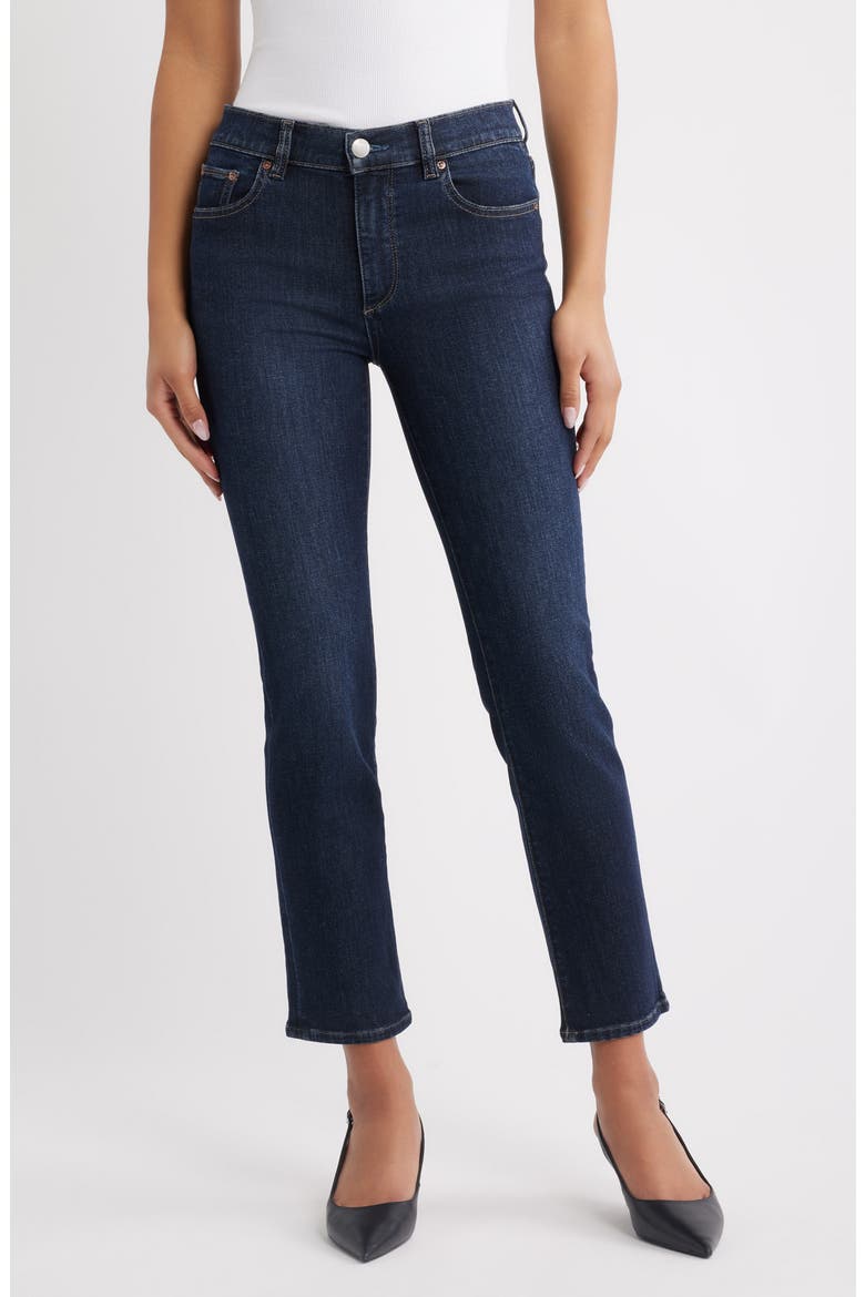 Mara Mid Rise Straight Leg Jeans, Main, color, CRESCENT HARBOR