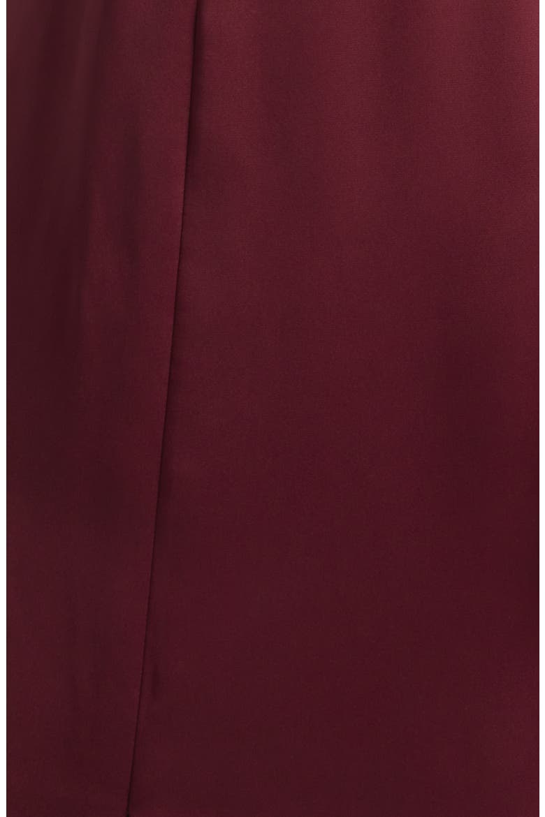Charmayne Sleeveless Satin Gown, Alternate, color, CRANBERRY