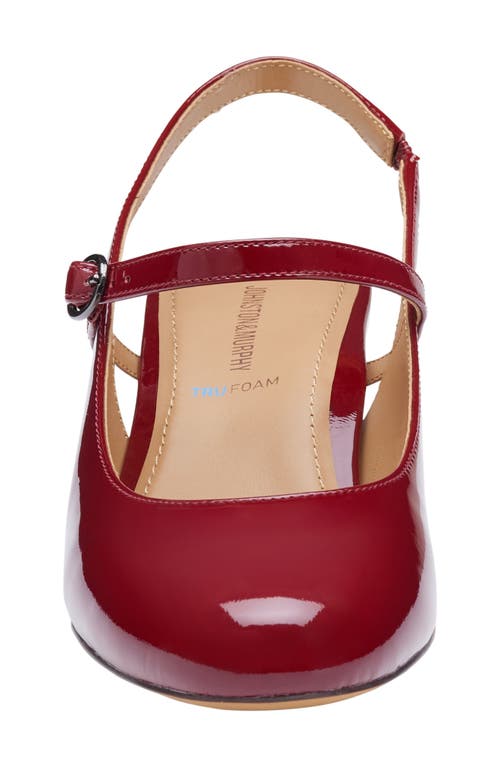 Johnston & Murphy Sienna Mary Jane Slingback Pump In Red