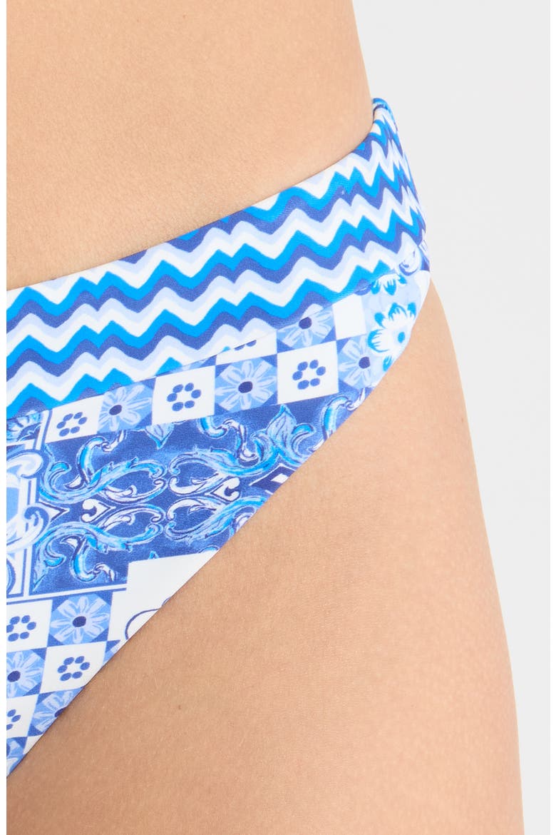 Isla Printed Hipster Bikini Bottoms, Alternate, color, OCEAN COMBO
