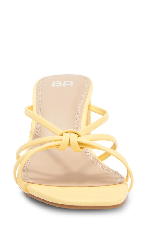 Bp. Karsyn Strappy Slide Sandal In Yellow Pastel