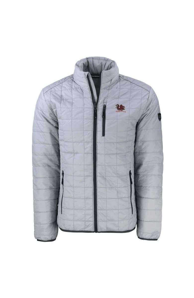 Cutter & Buck Men's Cutter & Buck Gray South Carolina Gamecocks Big & Tall Rainier PrimaLoft Eco Insulated Full-Zip Puffer Jacket, Alternate, color, 