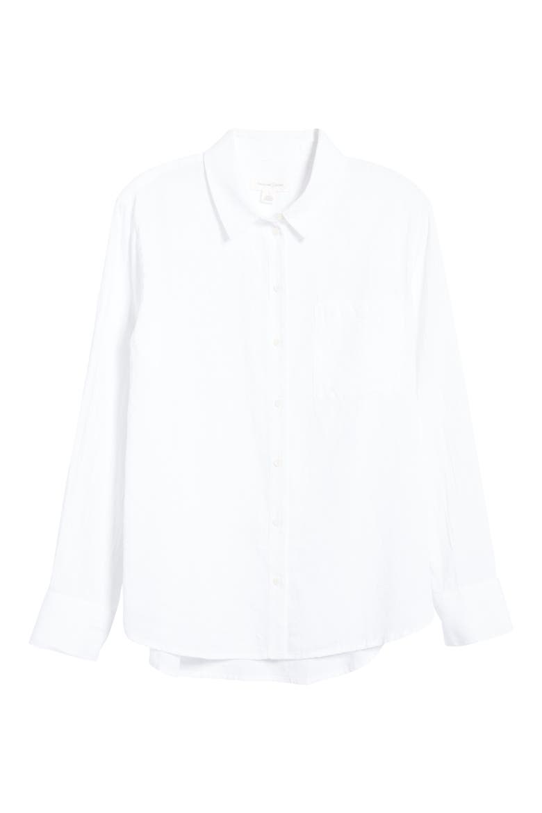 Shadow Stripe Classic Shirt, Alternate, color, WHITE