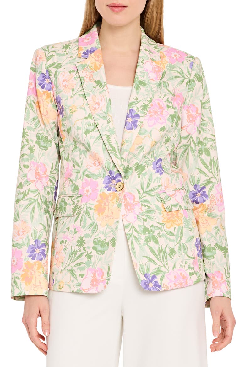 Floral Blazer, Main, color, NUDE MOSS