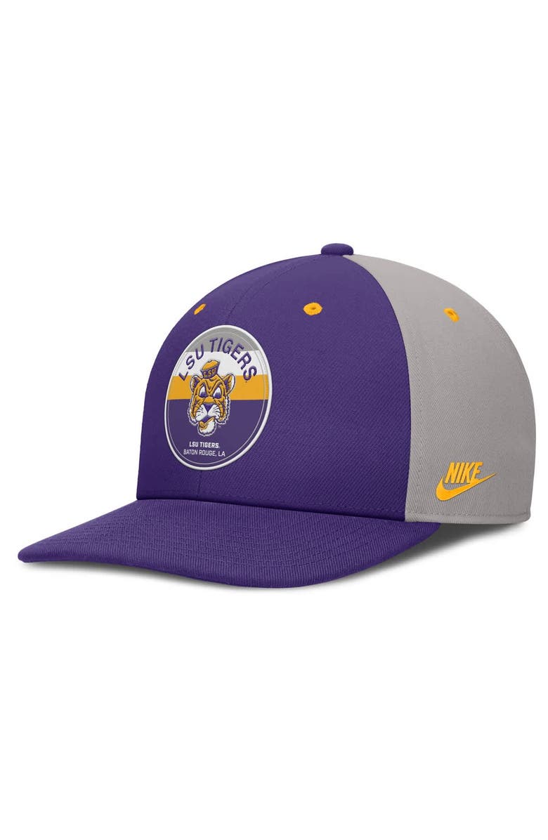 Nike Men's Nike Purple/Gray LSU Tigers Prep Pro Performance Snapback Hat, Main, color, Purple