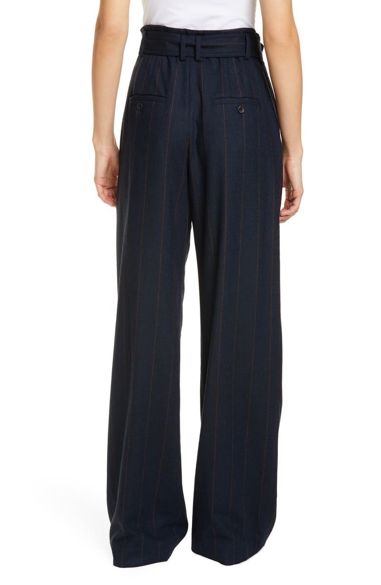 Vince Belted Pinstripe Pants, Alternate, color, 