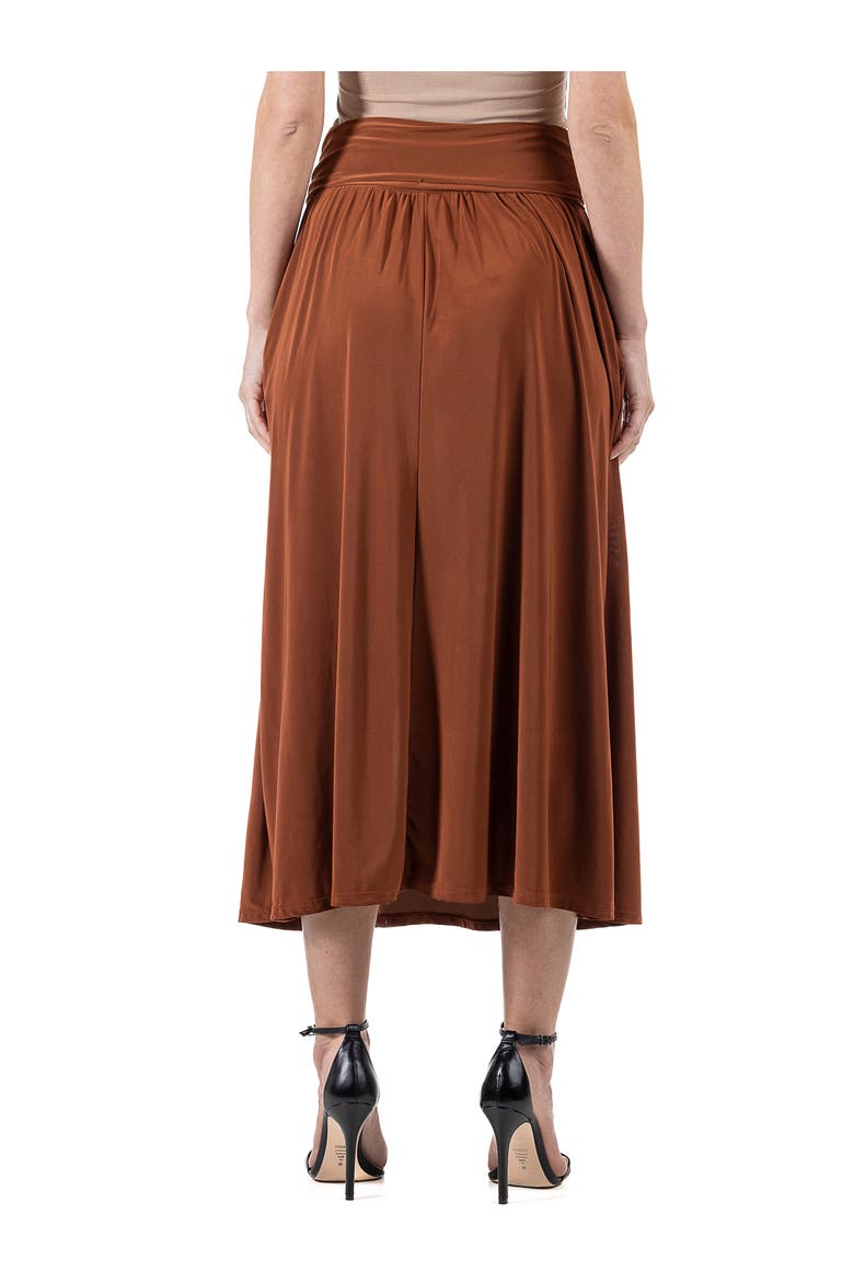 Foldover Maxi Skirt With Pockets, Alternate, color, Tobacco