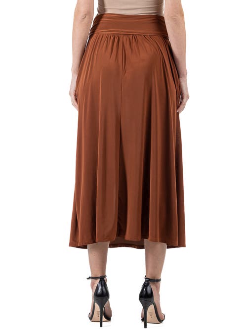 24seven Comfort Apparel Foldover Maxi Skirt With Pockets
