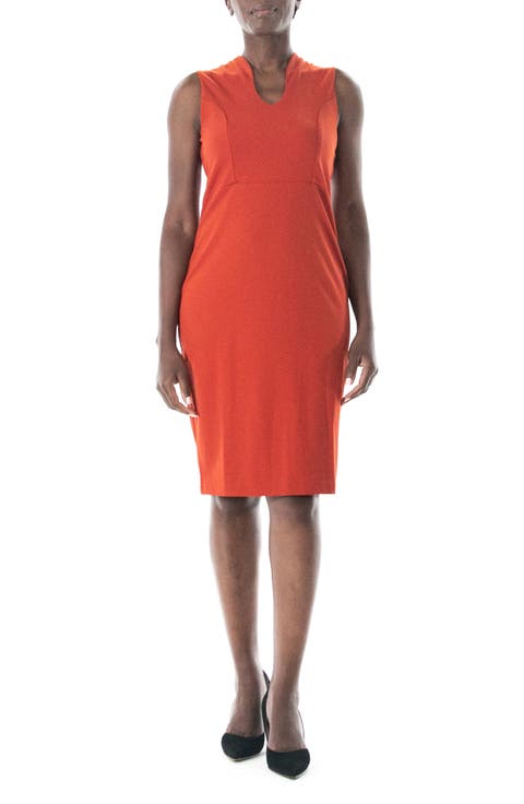 U-Neck Sleeveless Sheath Dress