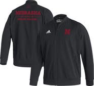 adidas Men's adidas Black Nebraska Huskers Ireland Sideline Woven Primeblue Full-Zip Bomber Jacket