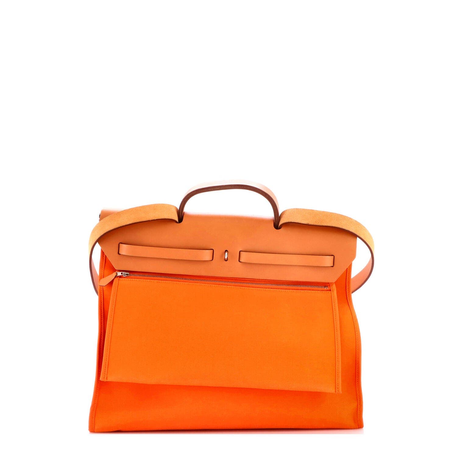 Herbag Zip Leather and Toile 39, Alternate, color, Orange