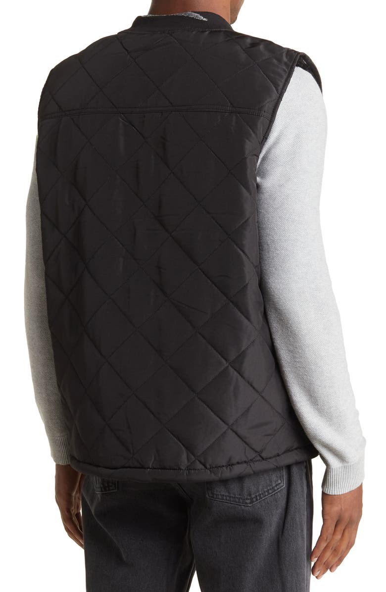 Hurley Malone Faux Shearling Lined Quilted Puffer Vest, Alternate, color, 