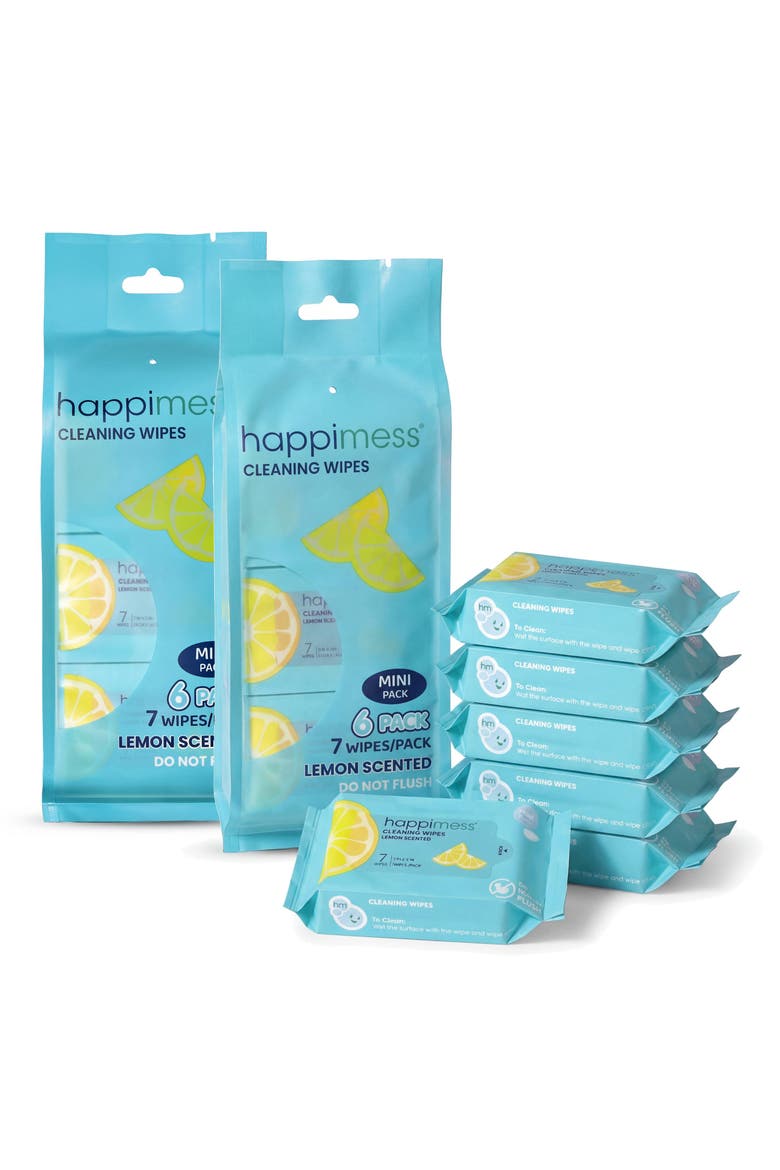 Compact Travel All-Purpose Multi Surface Heavy Duty Wipes, Bleach Free, Extra Strong, Super Moist, Tough on Messes, Main, color, White