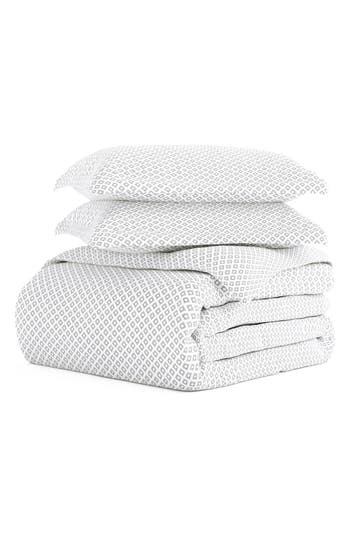 Homespun Ienjoy Home Premium Ultra Soft Polaris Pattern 3-piece Duvet Cover Set In White