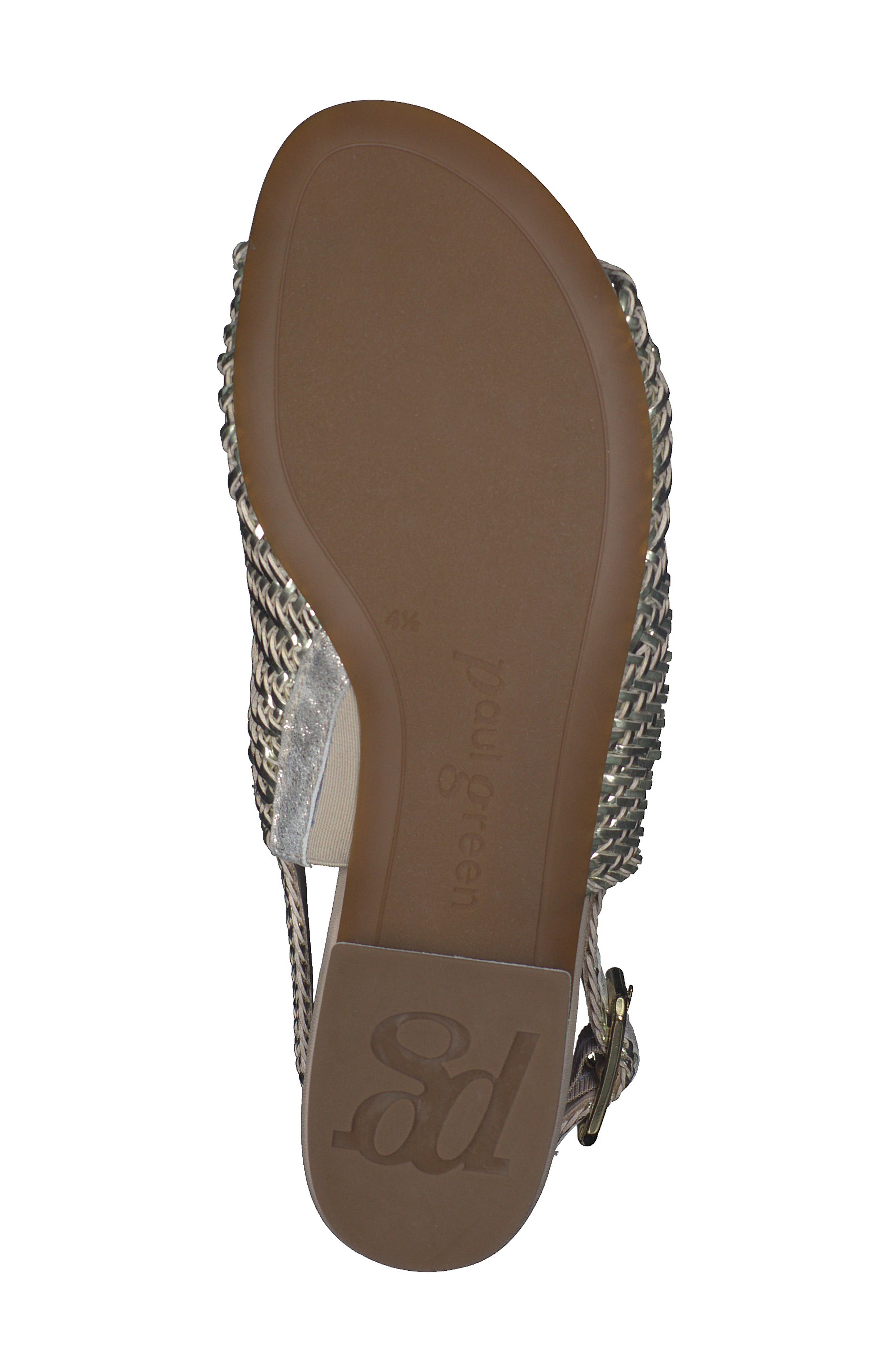 Helena Woven Leather Block Heel Sandal, Alternate, color, METALLIC WOVEN ANTIC MINERAL
