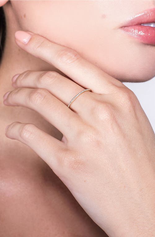 Lana 14k Gold Thin Flawless Diamond Stack Ring In Yellow
