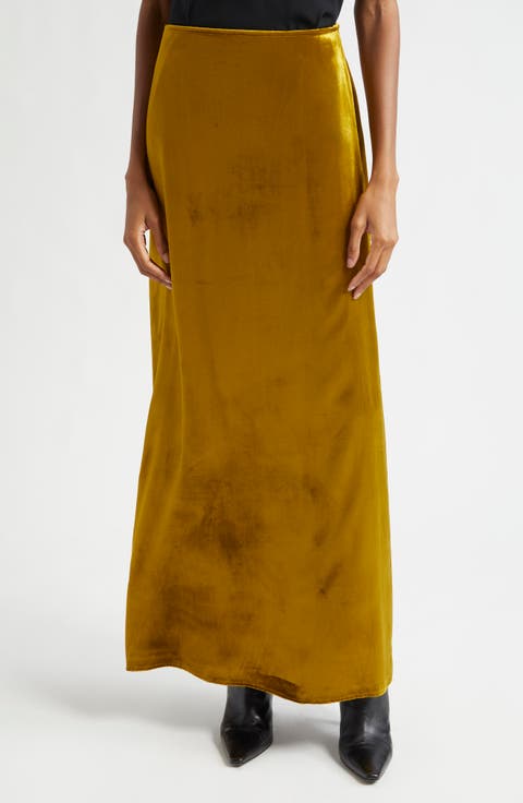 Velvet Maxi Skirt