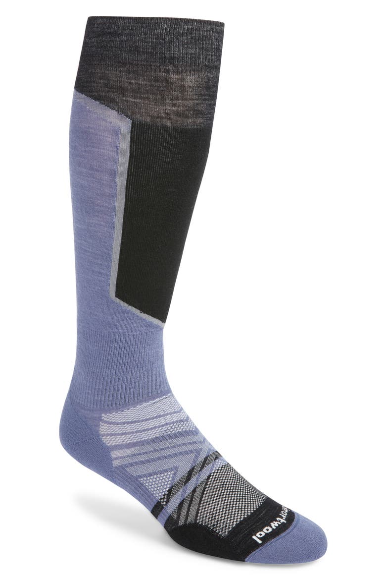 Targeted Cushioning Over the Calf Ski Socks, Main, color, NIGHTFALL BLUE