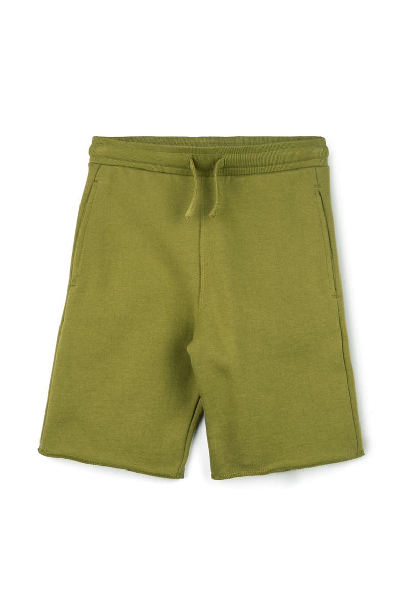 Organic Cotton Fleece Knee Shorts, Main, color, Olive