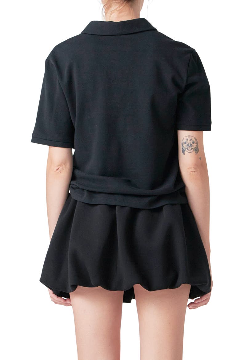 Cotton Piqué Polo, Alternate, color, BLACK