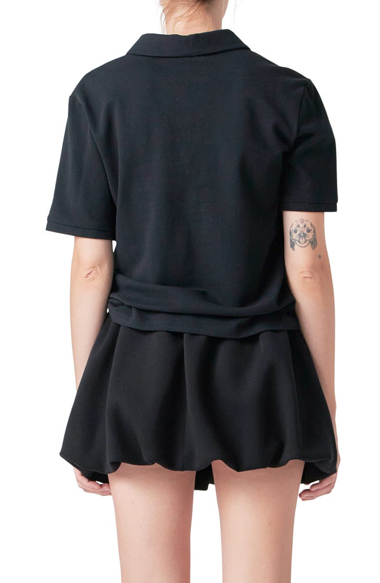 Grey Lab Cotton Piqué Polo, Alternate, color, Black