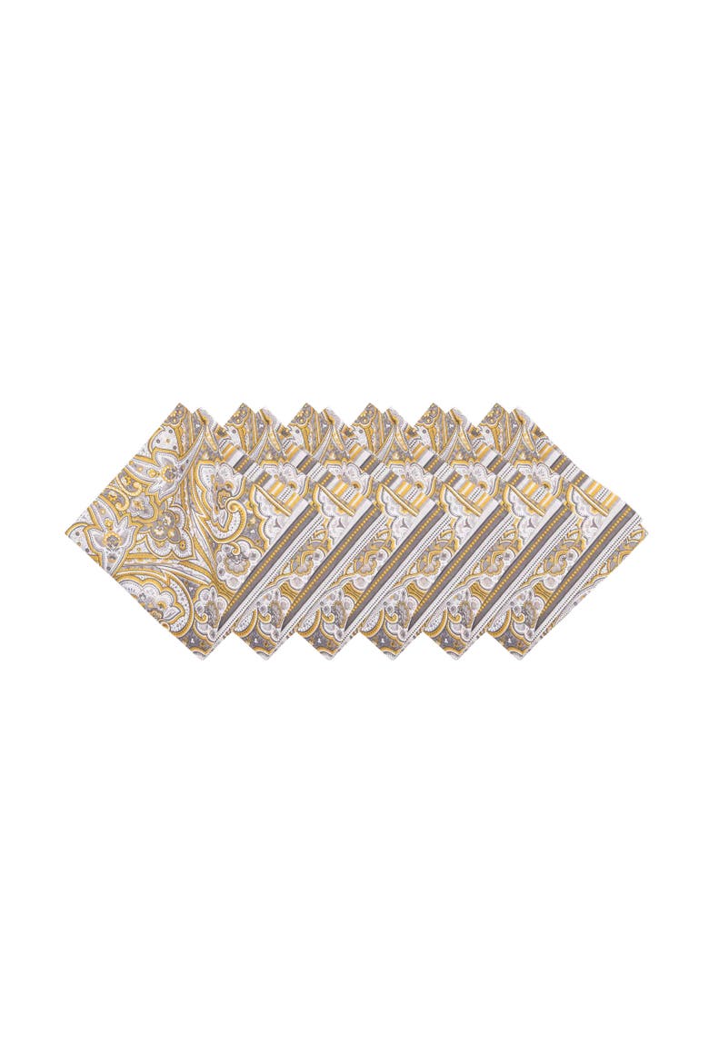 Shay Damask Napkin, Set of 6, Main, color, Orange