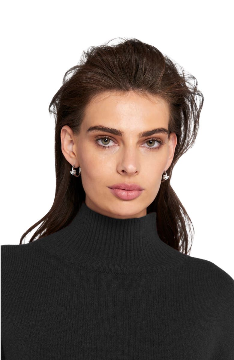 ELLE Collection Turtleneck Sweater Pullover, Alternate, color, Black