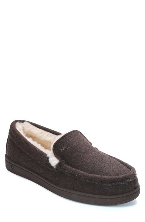Harrison Faux Shearling Lined Moc Slipper (Men)