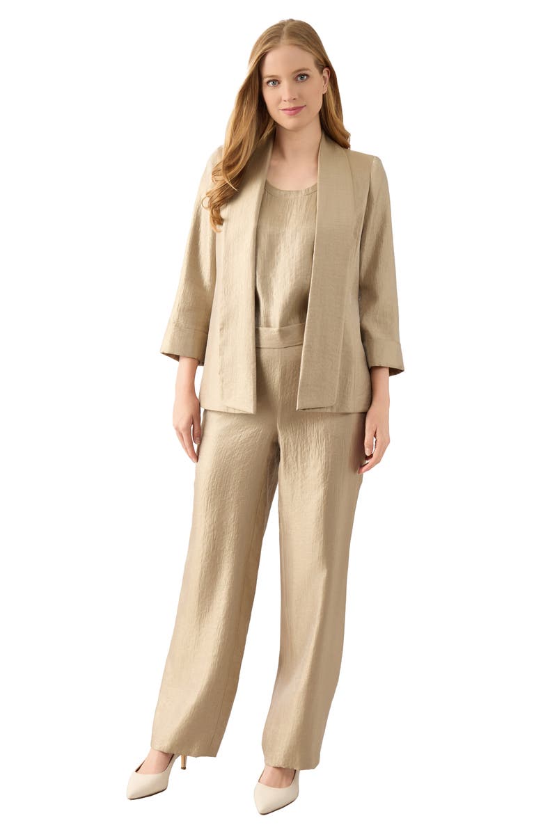 KASPER Textured Open Front Blazer, Alternate, color, 