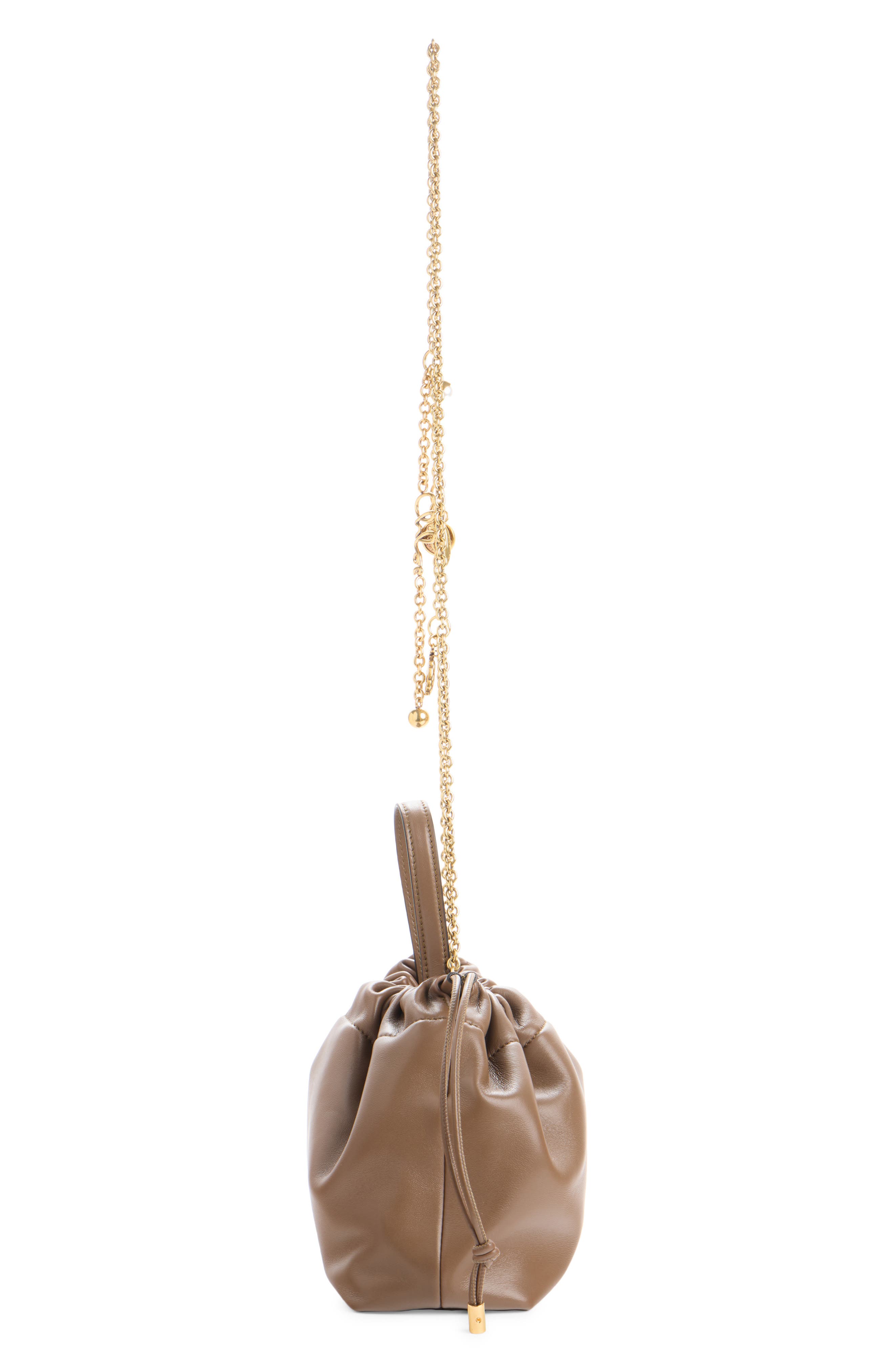 Mini Icons Leather Shoulder Bag, Alternate, color, SMOKED BROWN