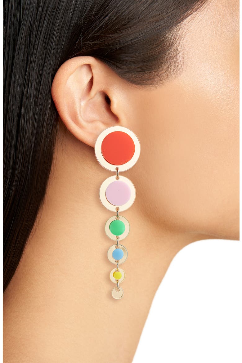 Align Your Chakras Earrings, Alternate, color, MULTI
