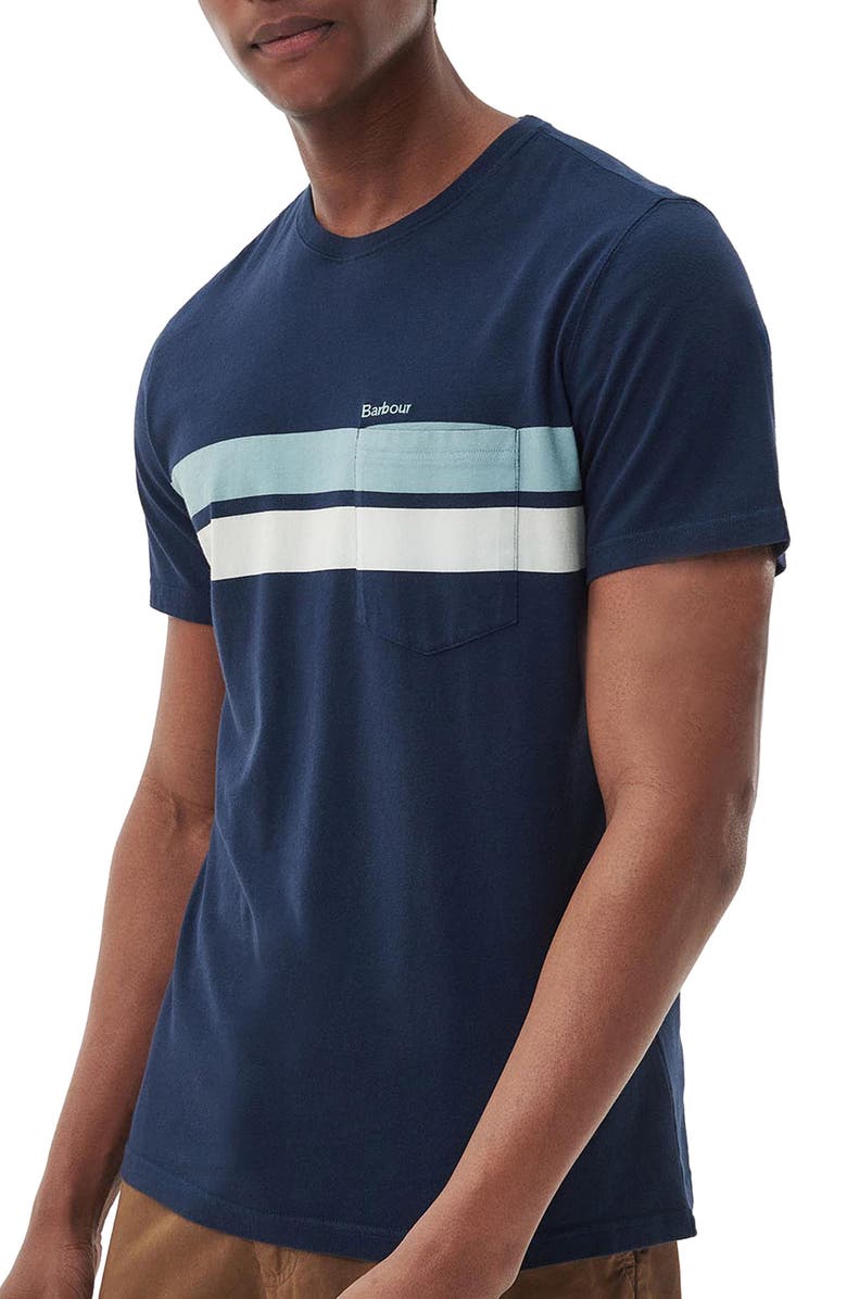 Barbour Tindale Stripe Pocket T-Shirt, Main, color, 