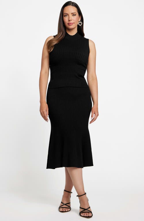 Marciano Agathe Mock Neck Sleeveless Sweater In Black