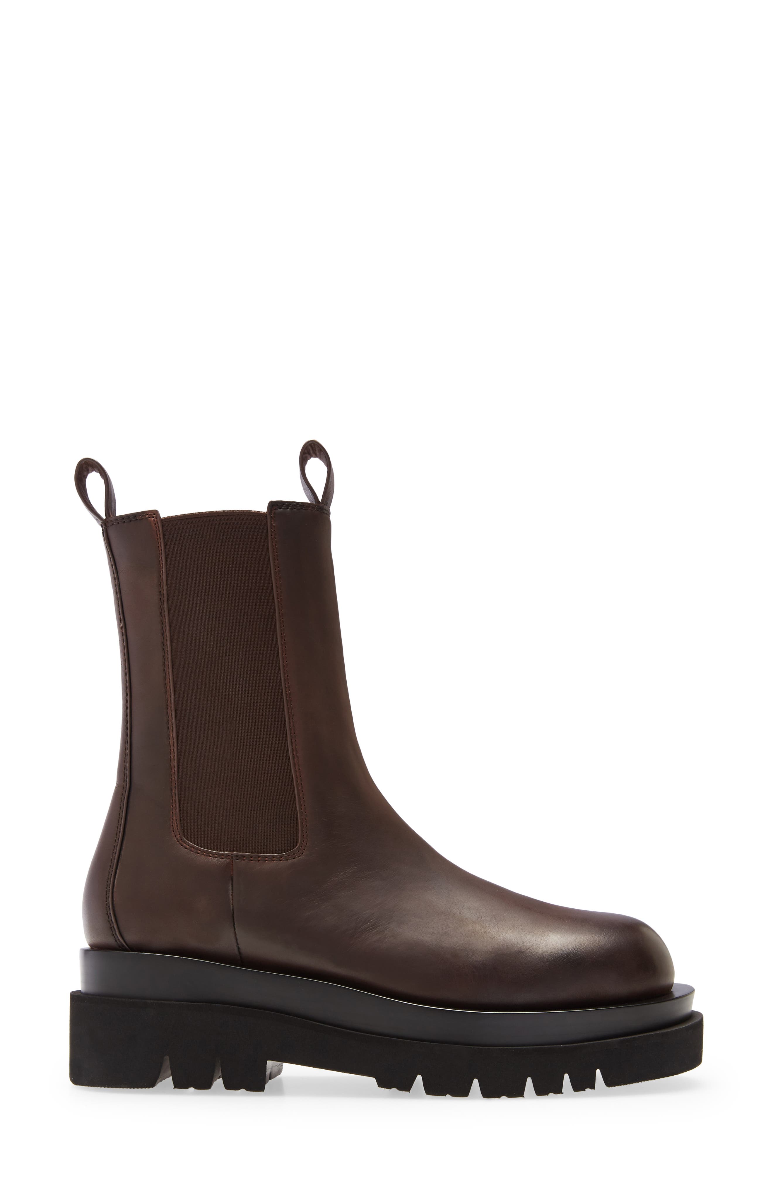 Tanked Chelsea Boot, Alternate, color, DARK BROWN