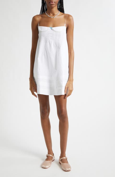 Patsy Cotton Pintuck Minidress