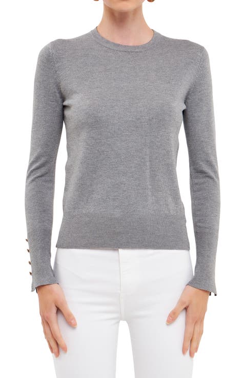 Button Cuff Sweater
