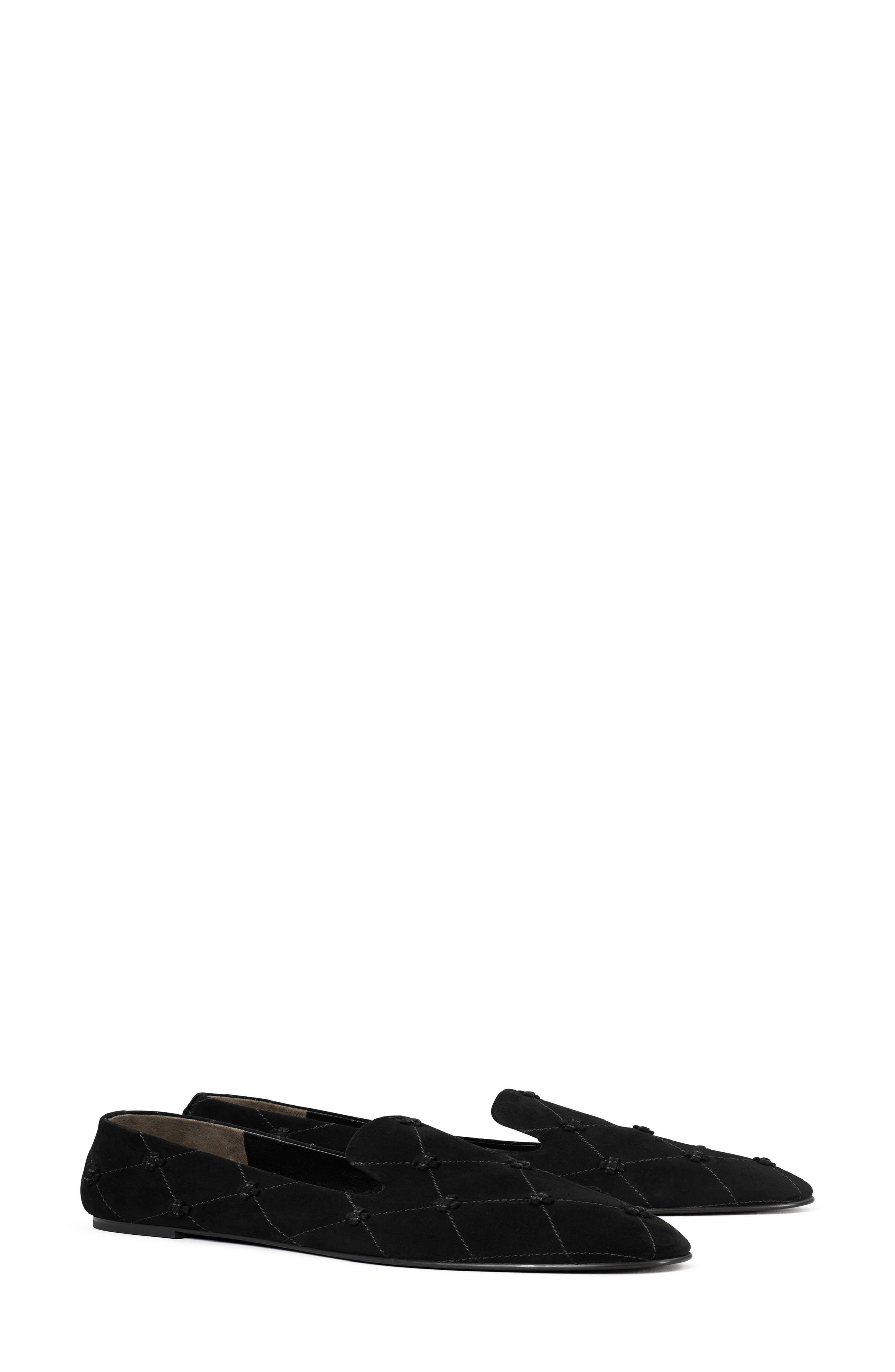 Bunny Knot Smoking Slipper, Main, color, PERFECT BLACK