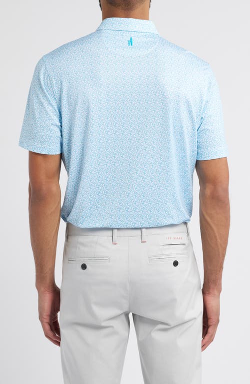 Johnnie-o Springwood Scatter Print Prep-formance Golf Polo In Grotto