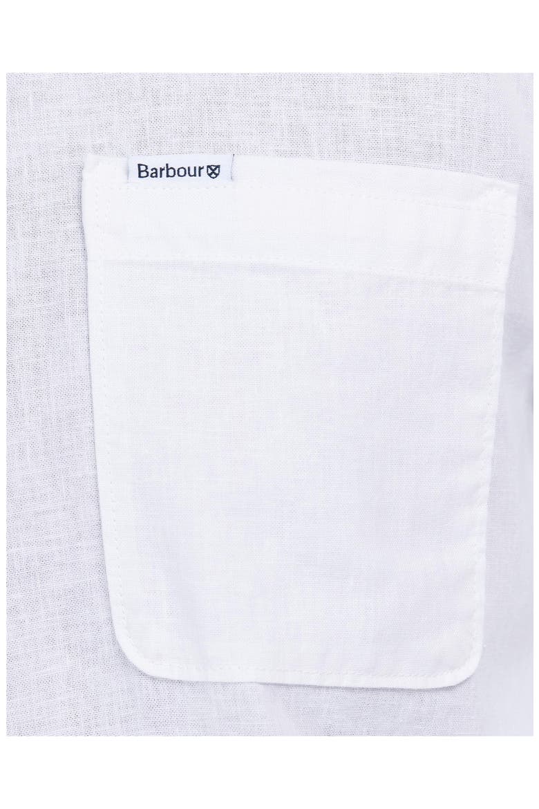 Nelson Tailored Fit Solid Linen & Cotton Button-Down Shirt, Alternate, color, WHITE