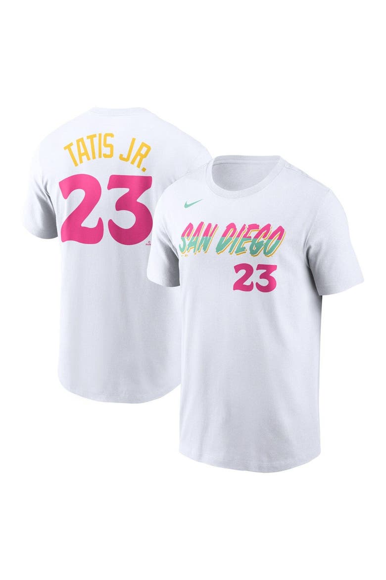 Men's Nike Fernando Tatis Jr. White San Diego Padres 2022 City Connect Name & Number T-Shirt, Alternate, color, White