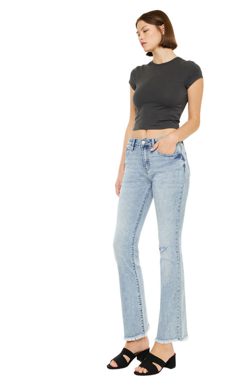 Official Kancan Usa Claire High Rise Bootcut Jeans In Light Wash