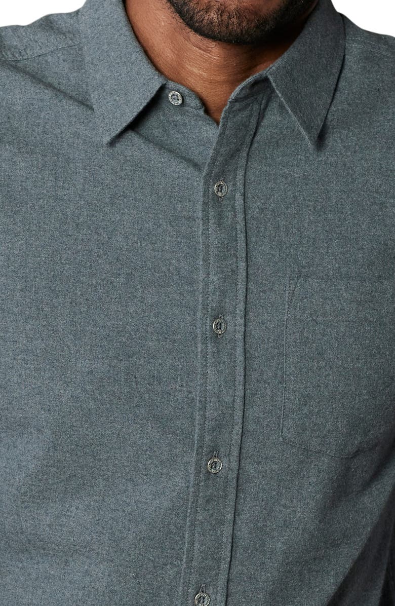 The Normal Brand Fairbanks Brushed Cotton Chamois Button-Up Shirt, Alternate, color, Waterloo