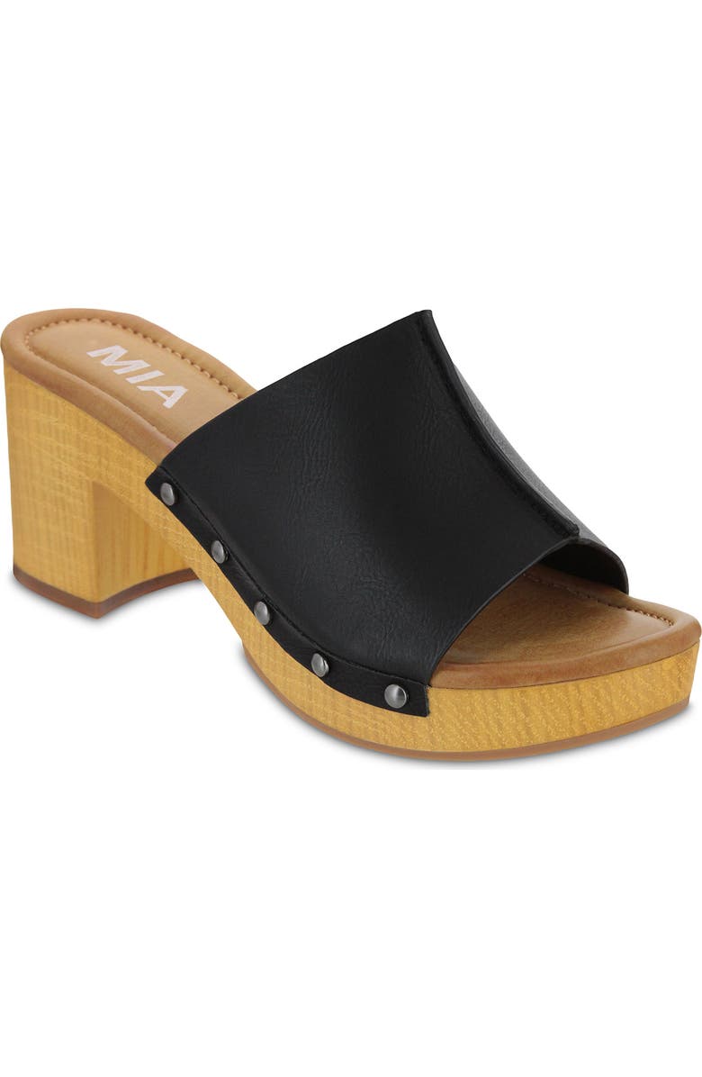 MIA Merel Studded Block Heel Mule Sandal, Main, color,