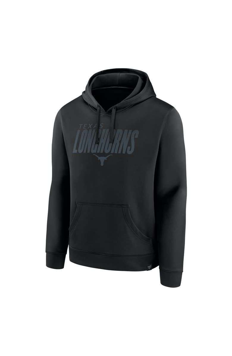 FANATICS Men's Fanatics Black Texas Longhorns Blackout Pullover Hoodie, Alternate, color, 