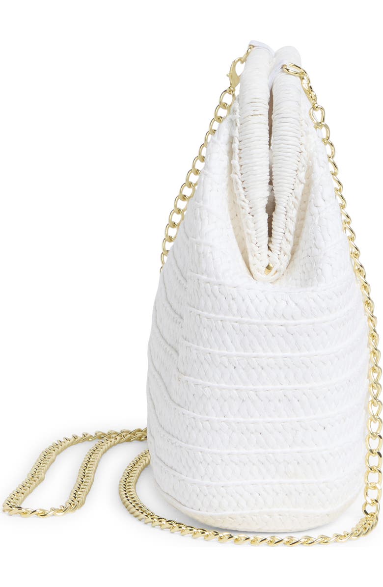 Collection XIIX Cutout Handle Straw Clutch, Alternate, color, White