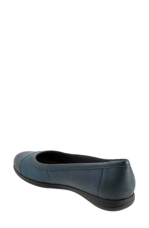 Trotters Delmara Cap Toe Slip-on In Navy Nubuck