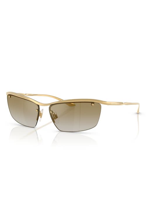 Dolce & Gabbana Dolce&gabbana 61mm Rimless Rectangular Sunglasses In Gold