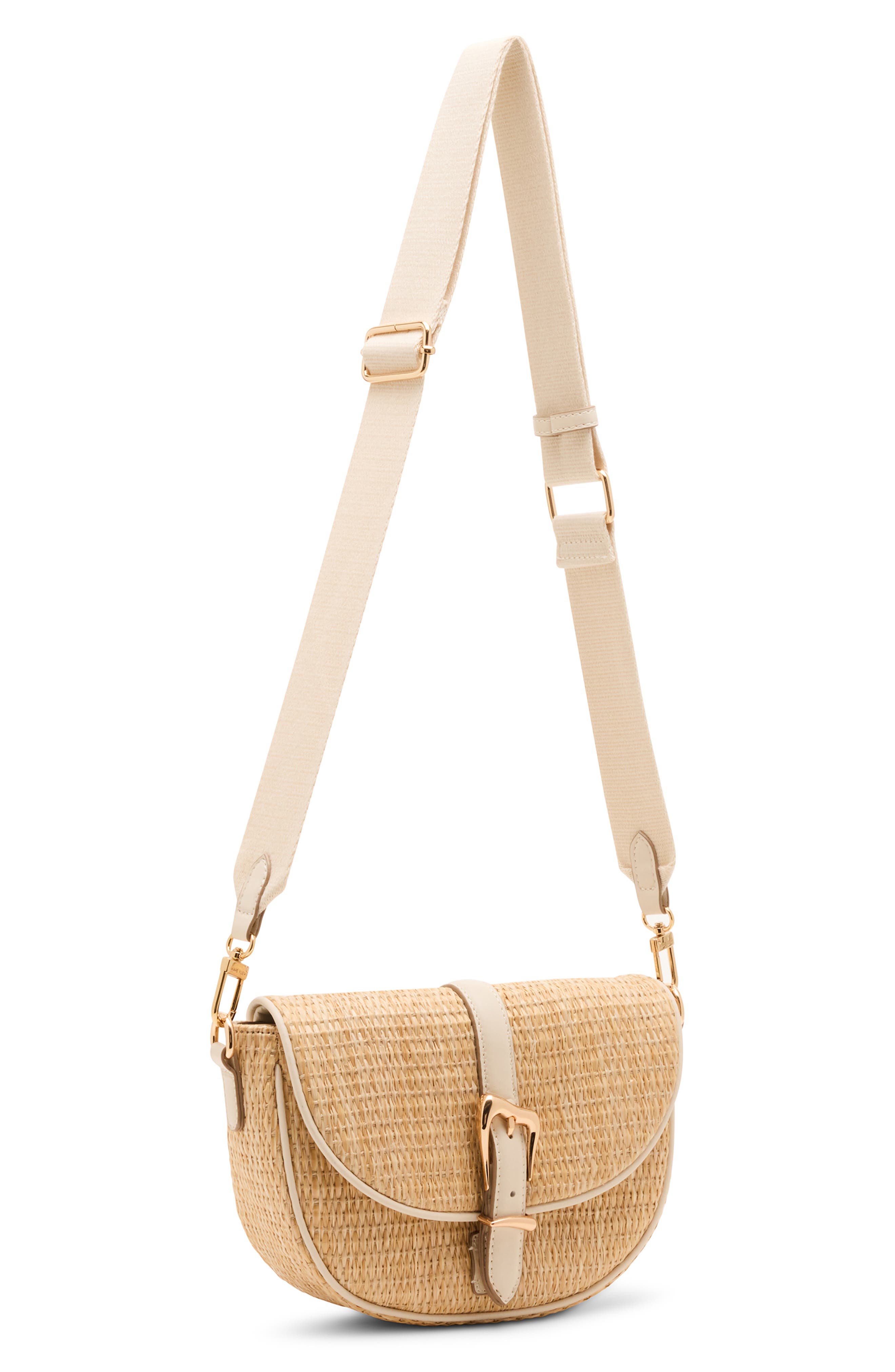 Anne Klein Woven Saddle Crossbody Bag, Alternate, color, 