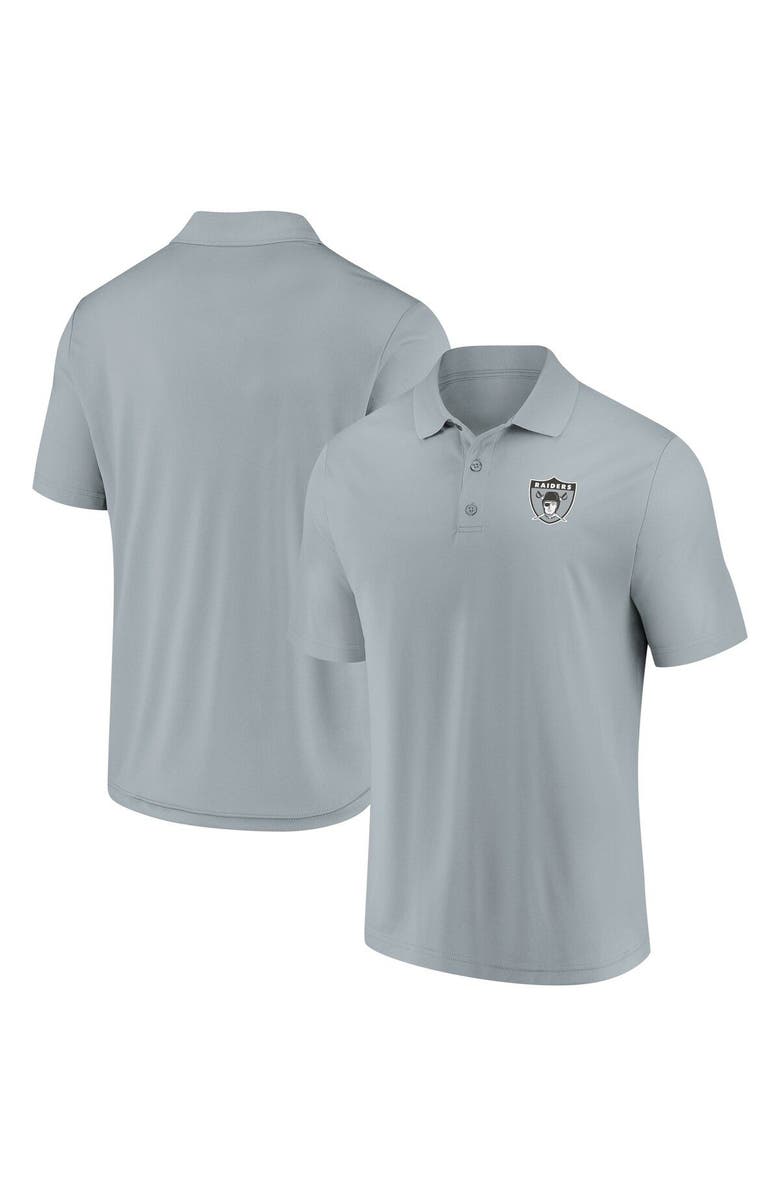 FANATICS Men's Fanatics Branded Silver Las Vegas Raiders Component Polo, Main, color, Silver