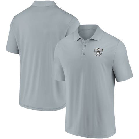 Men's Fanatics Branded Silver Las Vegas Raiders Component Polo